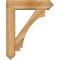 Ekena Millwork Imperial Arts and Crafts Rough Sawn Bracket w/ Offset Brace, Western Red Cedar, 8"W x 32"D x 40"H BKT0806X32X40IMP03RWR - alternate 3